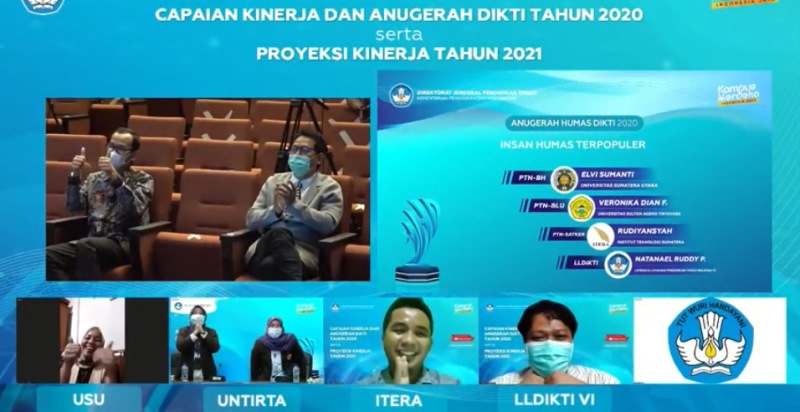 Itera Borong 4 Penghargaan Anugerah Humas Dikti Kemendikbud 2020