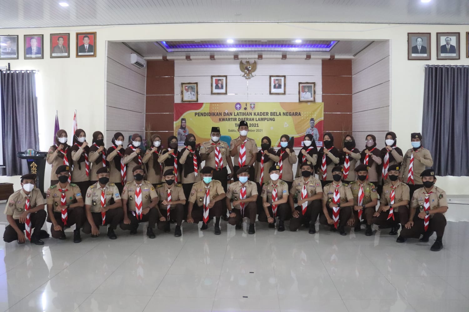 Kasdim 0410/KBL Berikan Materi Wawasan Kebangsaan Kepada Kader Bela Negara Kwarda Lampung