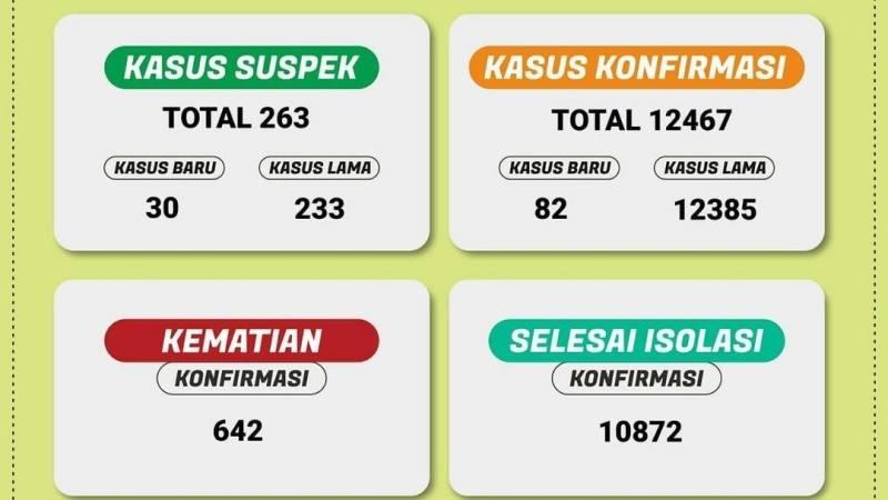 Kasus Covid-19 di Lampung Bertambah 82 Kasus, Tembus 12.467 Kasus
