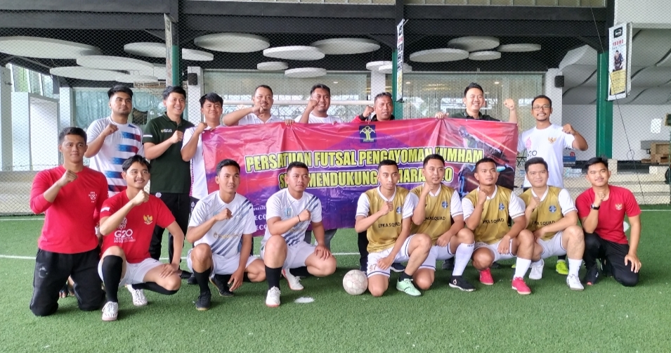Semarakkan KTT G20, Kemenkumham Lampung Jalin Kebersamaan dengan Olahraga Futsal