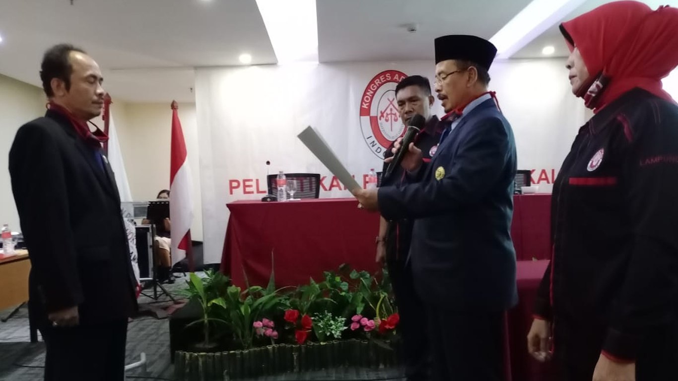 Ketua DPC KAI Bandar Lampung Goenawan Resmi Dilantik