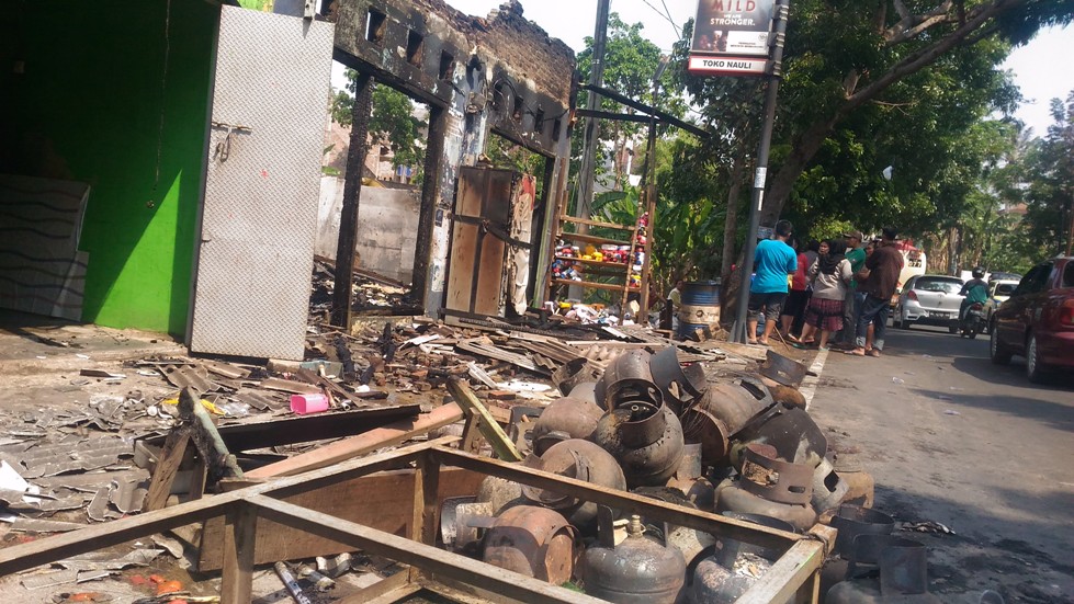 Kebakaran di Kios Tambal Ban Kemiling, Api Diduga dari Puntung Rokok