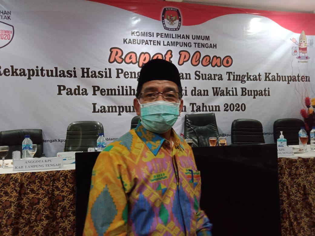KPU Tunggu Paslon Ajukan Gugatan Hasil Pilkada Lampung Tengah 2020