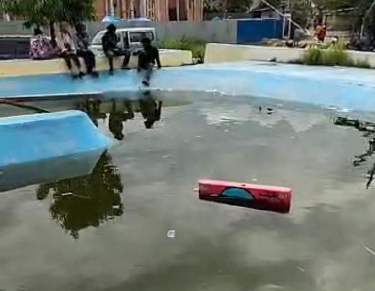 Kondisi Lapangan Skatepark di PKOR Way Halim Digenangi Air Mirip Embung