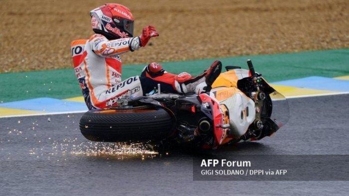 Hasil MotoGP Belanda 2021, Marc Marquez Crash di FP2