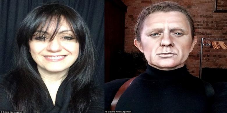 Bagaimana Bisa? Wanita Cantik Ini Sulap Wajahnya Jadi Mirip James Bond