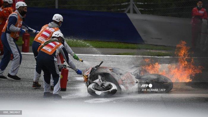 MotoGP 2021 Styria Sempat Dihentikan, Red Flag Berkibar untuk Dani Pedrosa dan Lorenzo Savadori