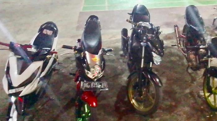 Polsek Kota Agung Tanggamus Amankan 4 Motor Hasil Penggerebekan Balap Liar