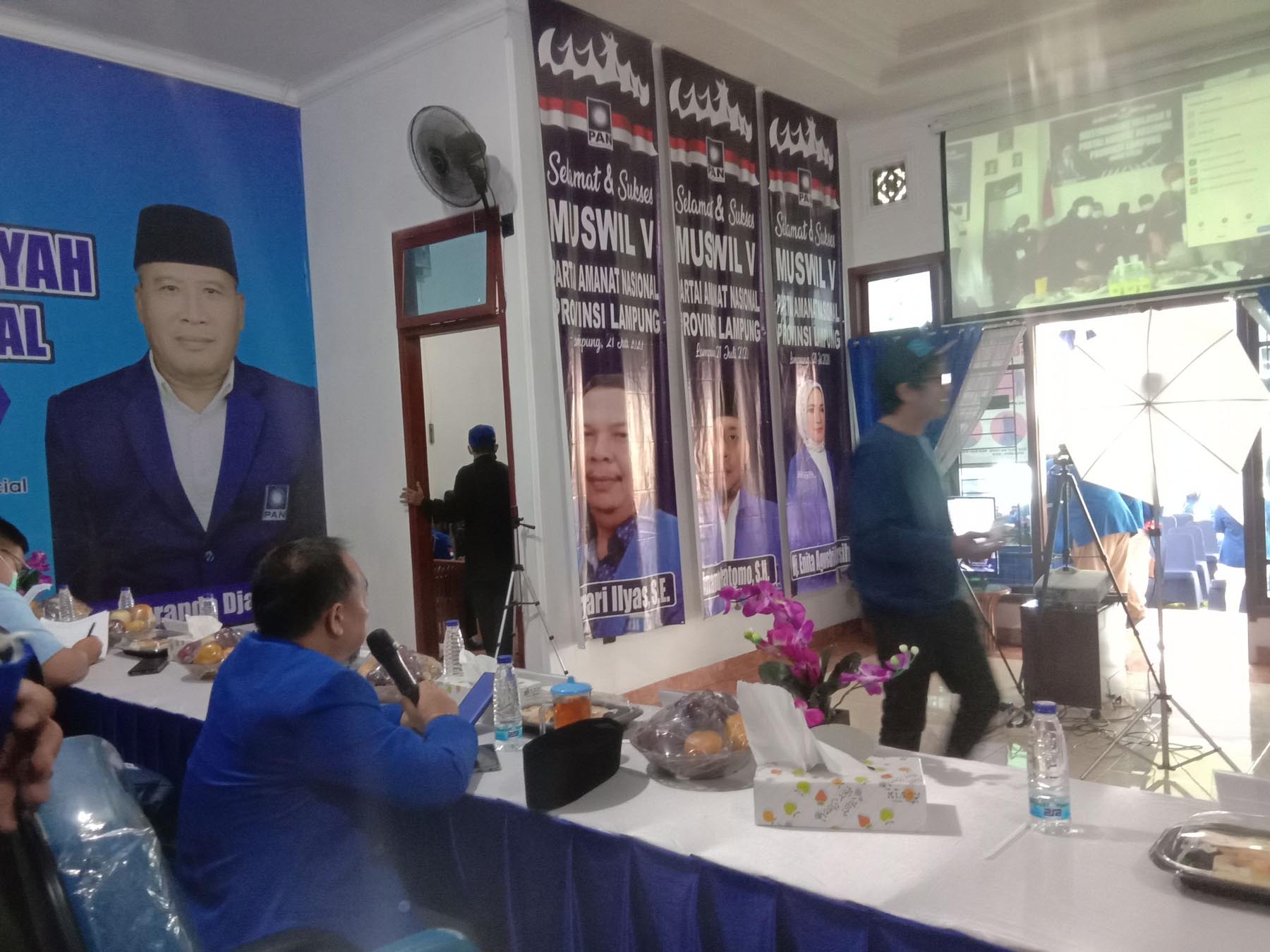BREAKING NEWS 15 DPD PAN se-Lampung Ikuti Muswil V Pemilihan Ketua Secara Virtual