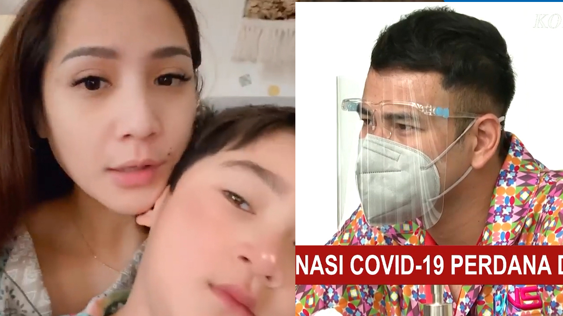 Raffi Ahmad Disuntik Vaksin Covid-19, Nagita Slavina dan Rafathar Tonton dari Rumah