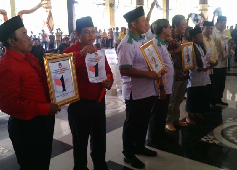 Empat Calon Buka Nomor Urut, Pendukung dan Simpatisan pun Bersorak