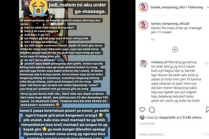 Ogah Beri Layanan Pijat Plus, Seorang Pemijat Online Diberi Rating jelek Sampai Ditegur Pihak GoLife