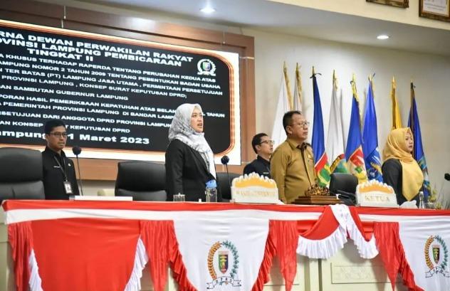Reperda Usulan Pemprov Terus Digodok DPRD Lampung, Sekarang Masuk Pembicaraan Tingkat II