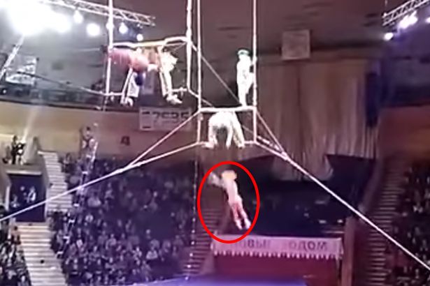 Detik-detik Pemain Sirkus Jatuh Dari Ketinggian 12 Meter Terekam Kamera