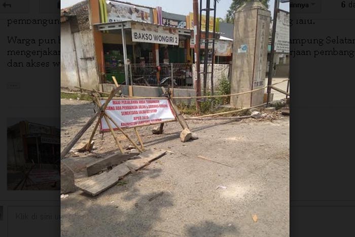 Nanang Janji Tinjau Pembangunan Gorong-gorong di Candimas Natar