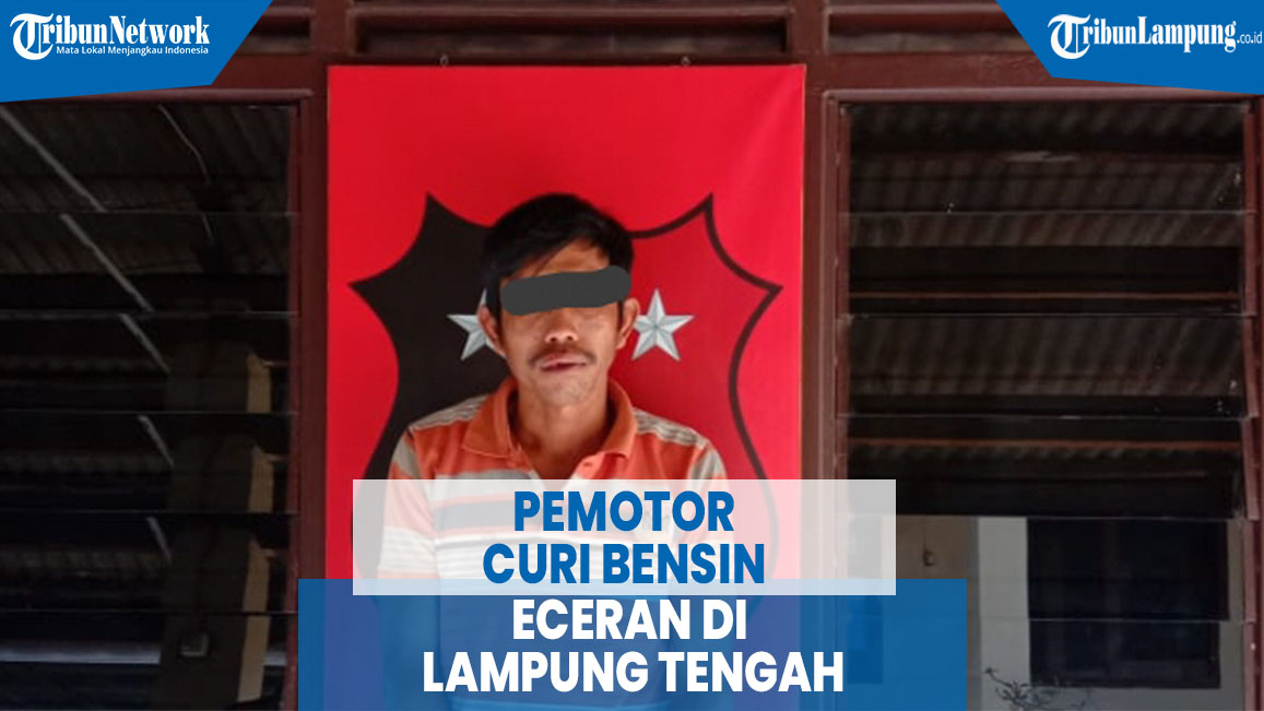 VIDEO Pemotor Curi Bensin Eceran di Lampung Tengah
