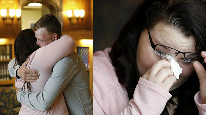 Mengharukan, Momen Pertemuan Janda Dengan Pria yang Terima Donor Wajah Suaminya yang Meninggal