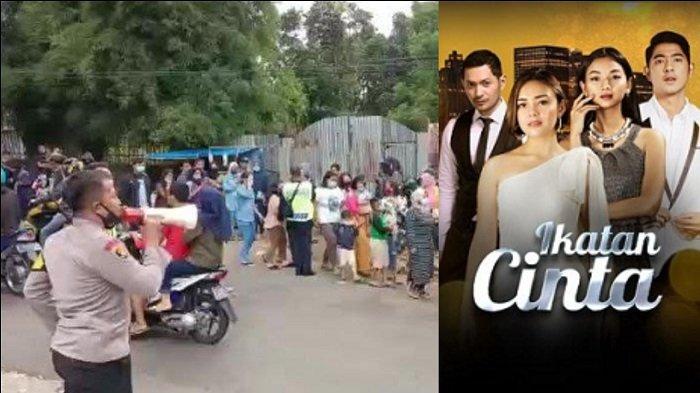 Lokasi Syuting Sinetron Ikatan Cinta Dibubarkan Polisi karena Warga Berkerumun