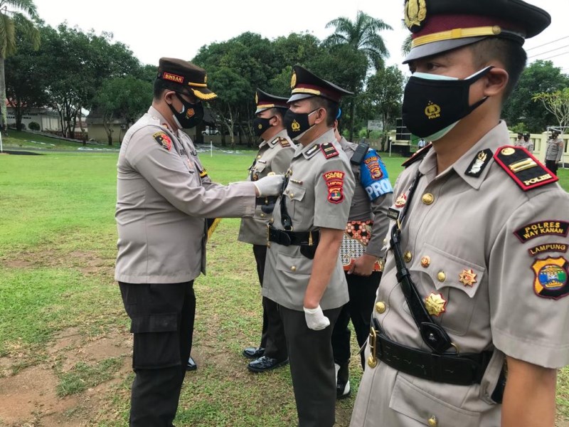 Polres Way Kanan Gelar Sertijab Kasat Narkoba, Kapolsek Kasui dan Kapolsek Banjit
