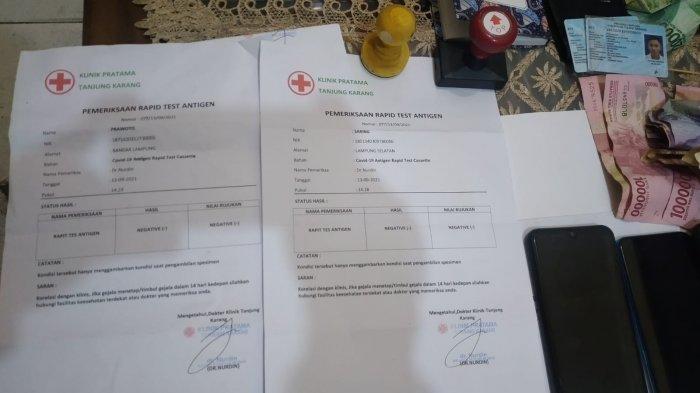 Praktik Antigen Palsu di Bandar Lampung, Ditawarkan Rp 50-100 Ribu Kepada Penumpang Travel