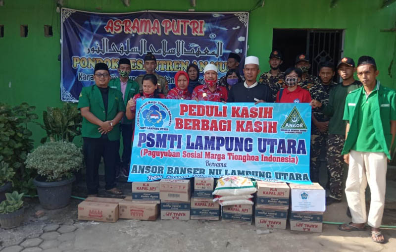 PSMTI Lampung Utara Berikan Bantuan Sembako Kepada Lima Ponpes
