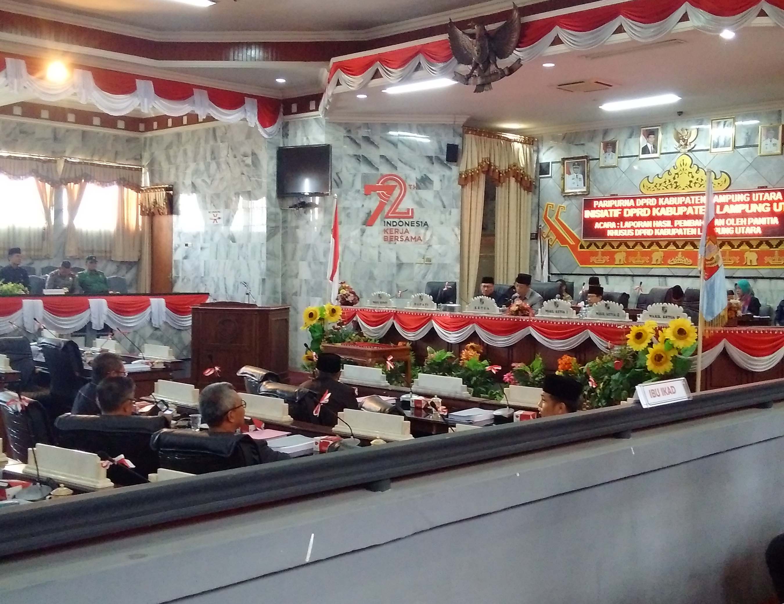 Tak Kuorum, Rapat Paripurna DPRD Lampura Diskors 18 Menit