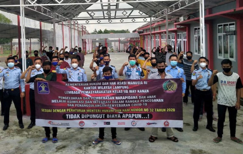 Sebanyak 37 Napi Lapas Way Kanan Jalani Asimilasi di Rumah