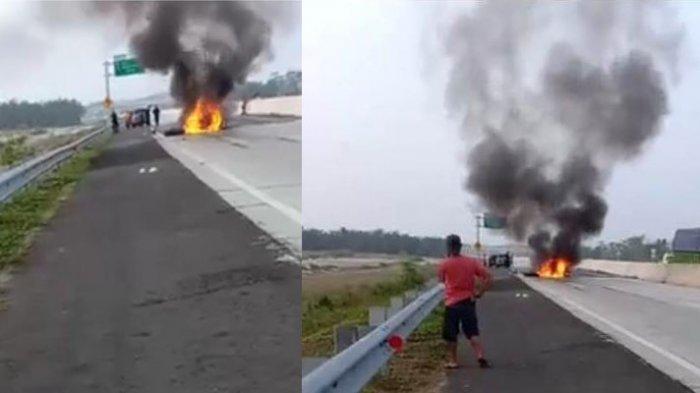 Sekeluarga Tewas Terbakar dalam Mobil di Tol Lampung, Ibunda Bingung Telepon Tak Diangkat-angkat