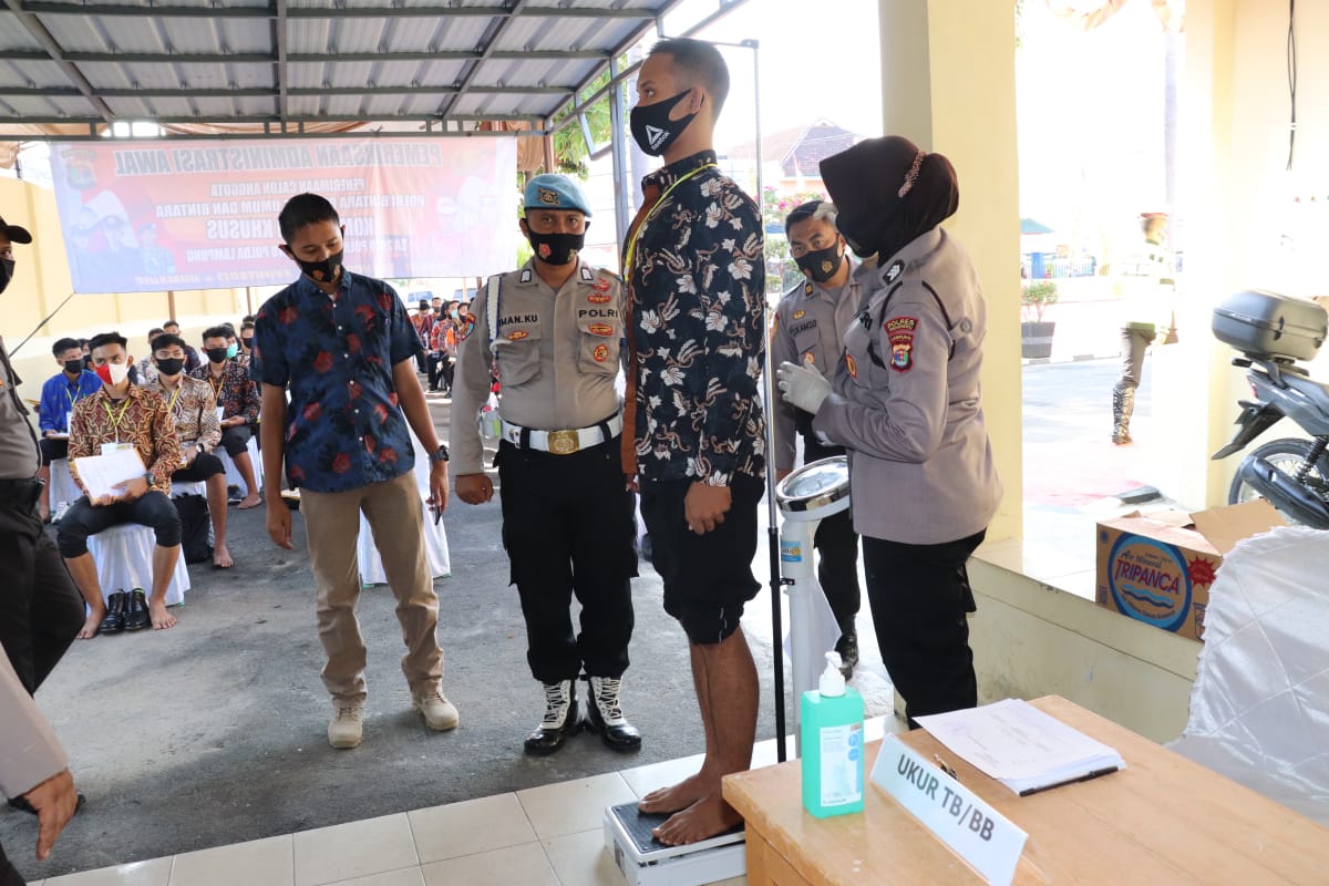 119 Orang Ikuti Pemeriksaan Administrasi Calon Bintara Polri di Polres Pringsewu