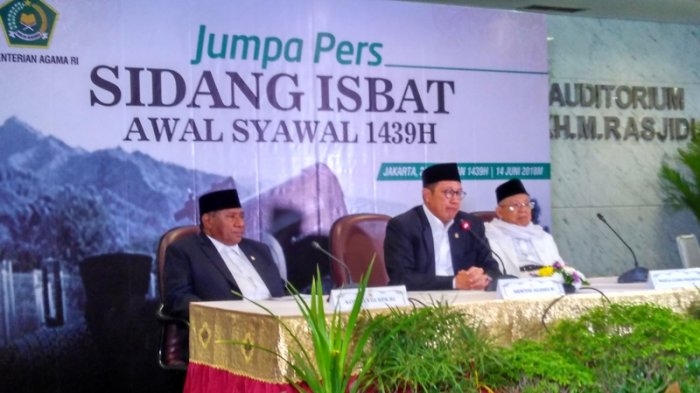 Resmi Sudah, Pemerintah Tetapkan Idul Fitri 1 Syawal 1439 Hijriah Jatuh Pada Hari Jumat 15 Juni 2018