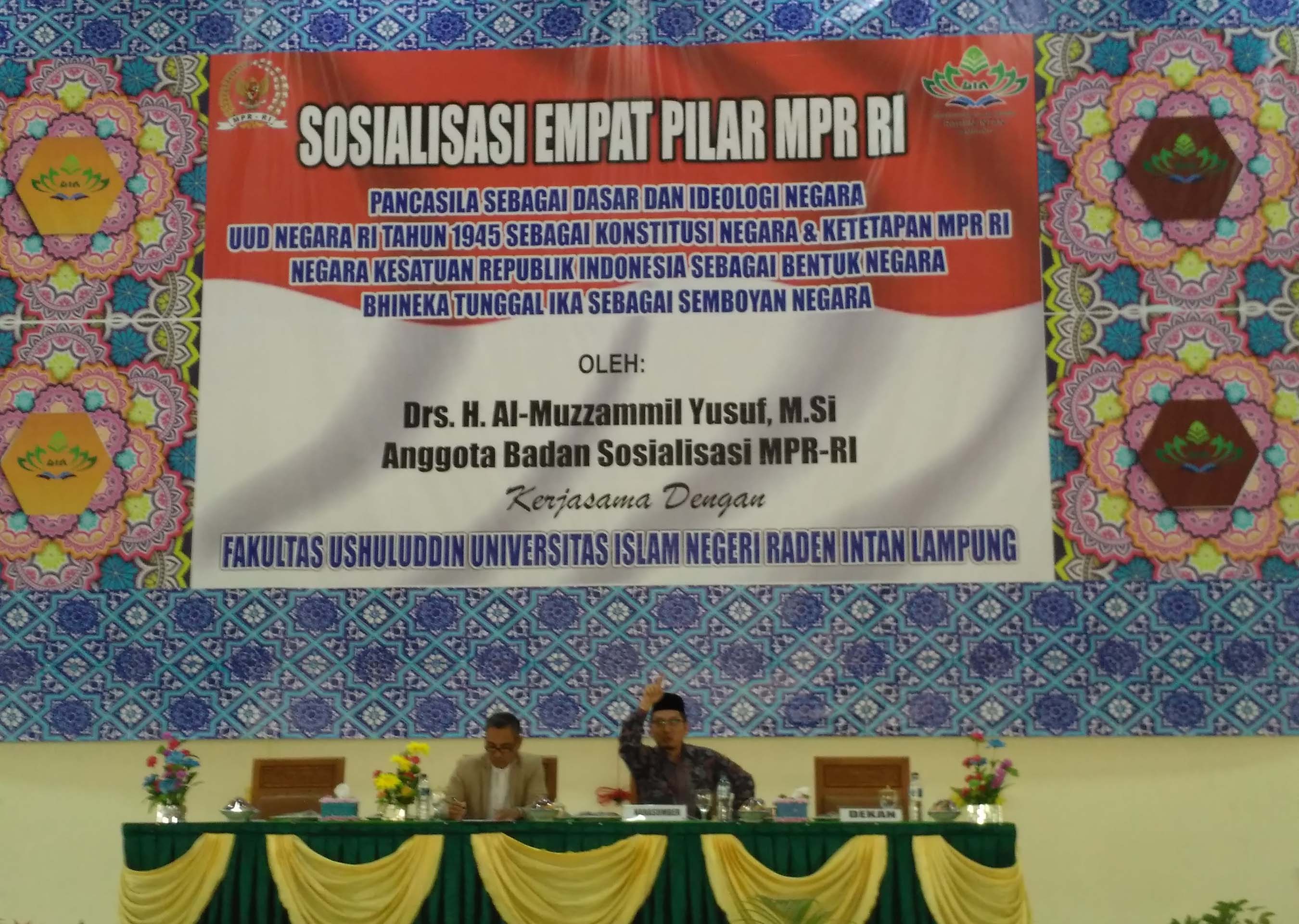 Muzzammil Sosialisasikan Empat Pilar di UIN Raden Intan Lampung