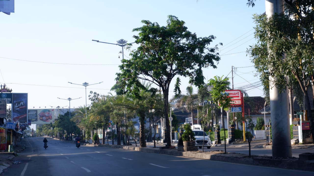 H+1 Idul Fitri 1441, Jalan Protokol di Bandar Lampung Terpantau Lengang