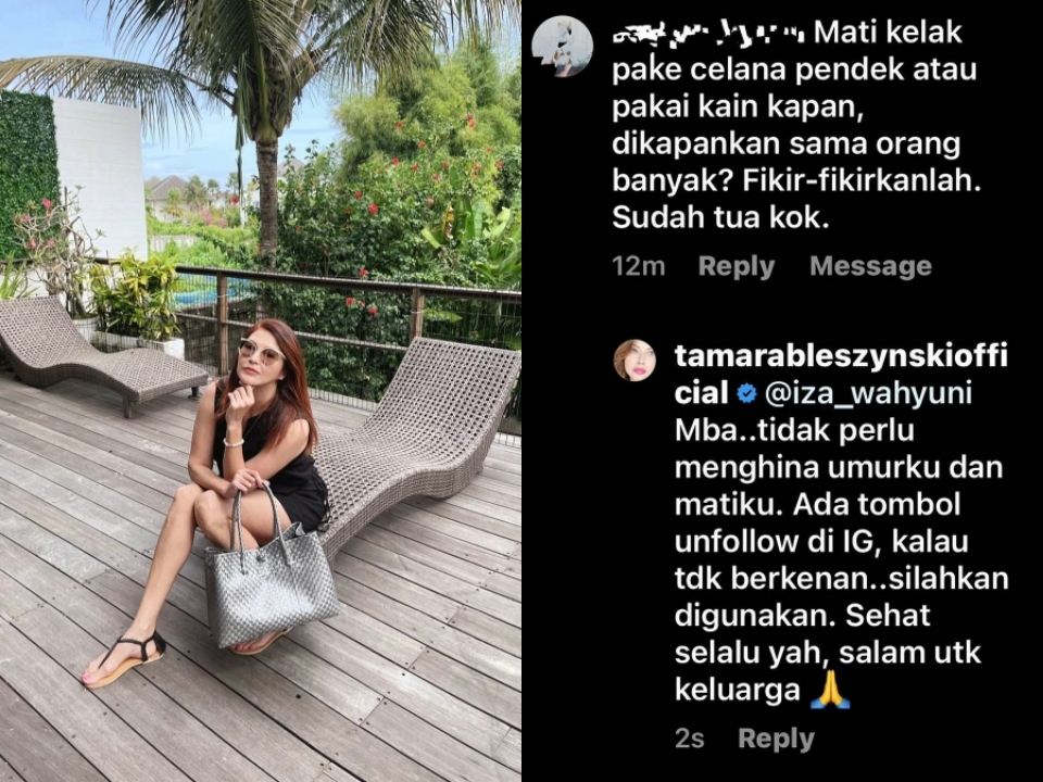 Tamara Bleszynski Dicibir Perkara Celana Pendek, Balasannya Tuai Pujian