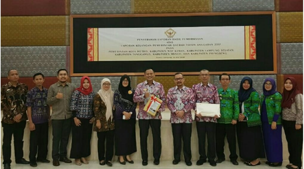 Pemda Tanggamus Raih Predikat Opini WTP Dari BPK Perwakilan Lampung