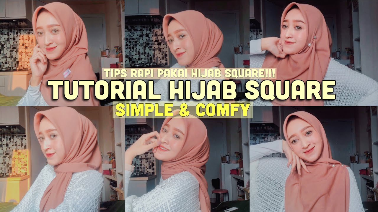 Tutorial Hijab Segi Empat Bahan Basic Voal ala Seviq Febinita untuk Refrensi Lebaran