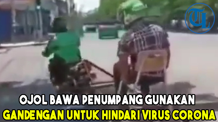 Viral Ojek Online Bawa Penumpang Gunakan Tempat Gandengan untuk Hindari Virus Corona