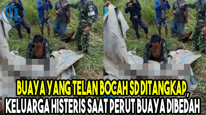Warga Bedah Perut Buaya yang Telan Bocah 7 Tahun, Keluarganya Histeris