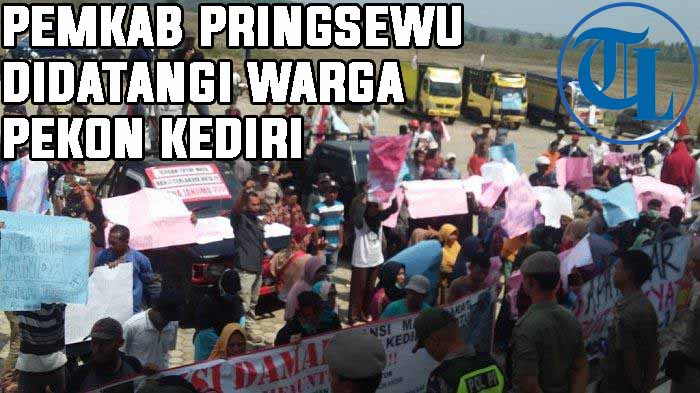 Datangi Pemkab Pringsewu, Warga Pekon Kediri Gelar Aksi Damai