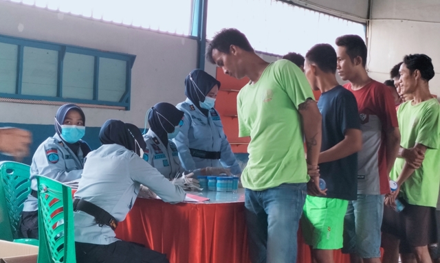 50 Warga Binaan Lapas Narkotika Bandar Lampung Juga Ikut Tes Urine