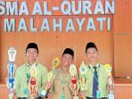 3 Siswa SMA Al-Qur’an Malahayati Bandar Lampung Juara LCT PAI Nasional