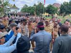Jajaran Polda Lampung Pam Penyampaian Aspirasi Aliansi Media Tubaba Bersatu