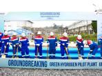 Pertamina Resmikan Groundbreaking Pilot Plant Green Hydrogen di Ulubelu