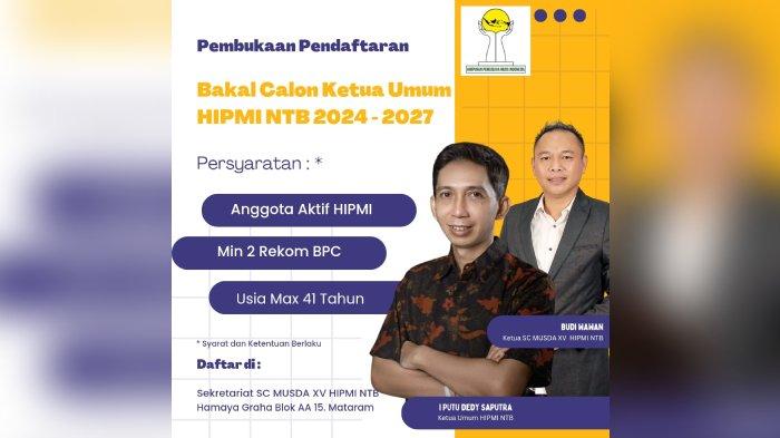 HIPMI NTB Bakal Gelar Musda pada Agustus 2024