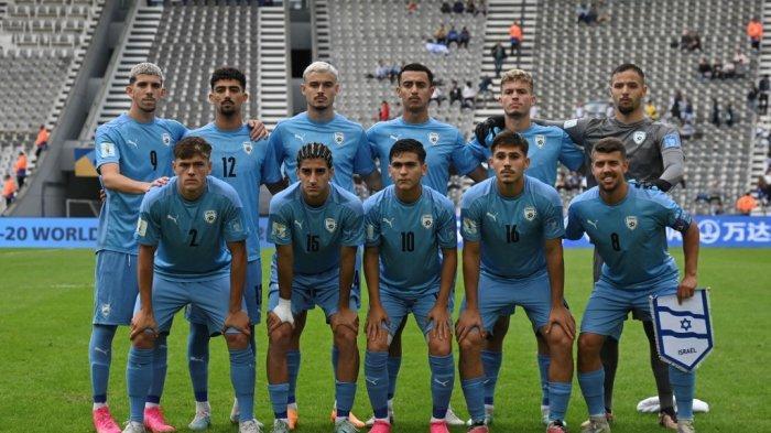 TIMNAS ISRAEL - Para pemain Tumnas Israel berpose sebelum dimulainya pertandingan sepak bola Grup C Piala Dunia U-20 Argentina 2023 antara Senegal dan Israel di stadion Diego Armando Maradona di La Plata, Argentina, pada 24 Mei 2023.