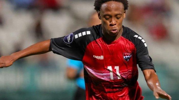 Pemain Trinidad dan Tobago dalam laga melawan French Guiana
