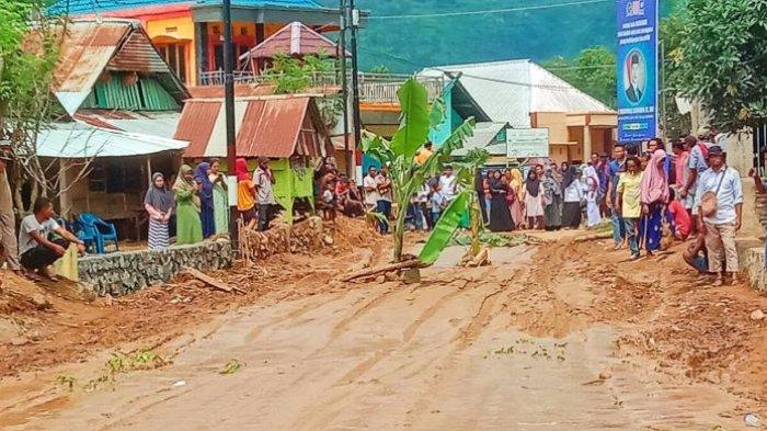 Pemda Bima Perbaiki Jalan Rusak Setelah Warga Tanam Pohon Pisang