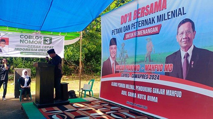 Relawan Adil Gama Kota Bima Paparkan Program Ganjar-Mahfud ke Petani dan Peternak Milenial