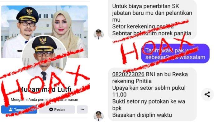 HOAX Akun Medsos Palsu Wali Kota Bima Minta Uang ke Sejumlah Pejabat