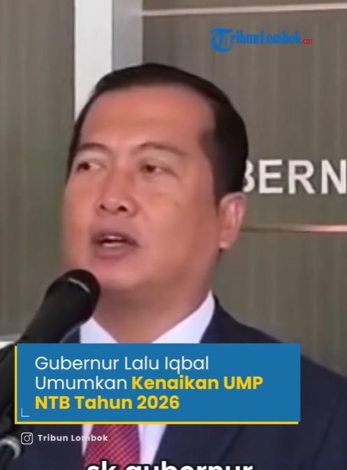 Gubernur NTB Umumkan Kenaikan UMP 