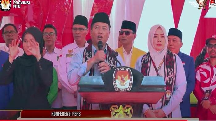 BREAKINGNEWS: Pasangan Iqbal-Dinda Resmi Daftar ke KPU NTB dengan Diusung 10 Partai